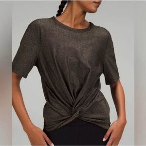 🆕Lululemon Athletica Shimmering Black Twist Tee